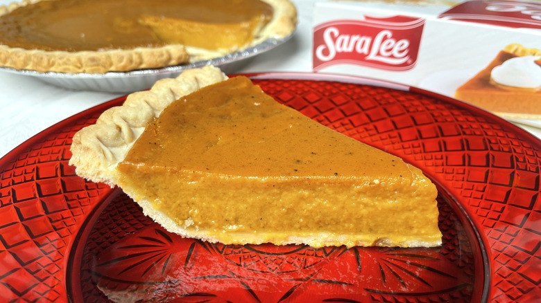 A slice of Sara Lee's Oven Fresh Sweet Potato Pie