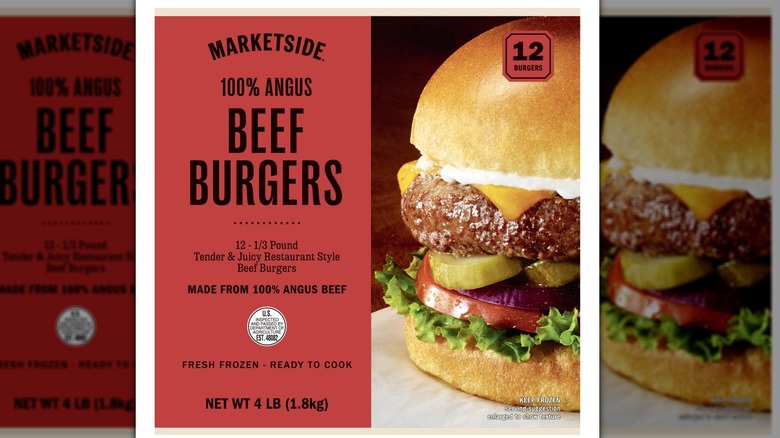 Frozen package of 12 100% Angus beef burgers from Walmart