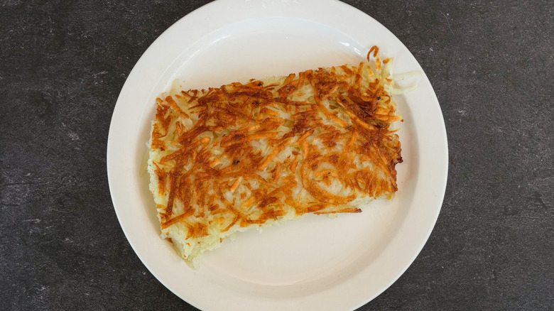 Plate of diner-style hash browns