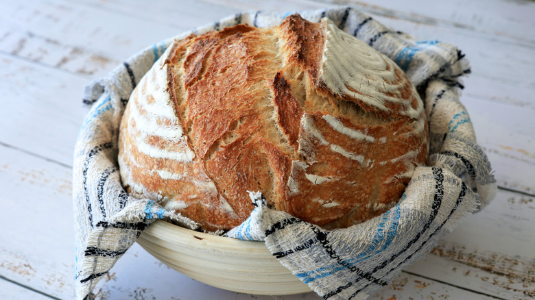 Homemade sourdough loaf
