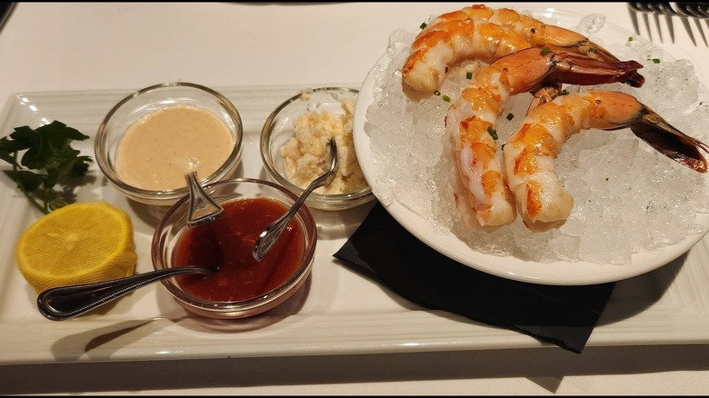 Shrimp and sauces from Eddie Vs