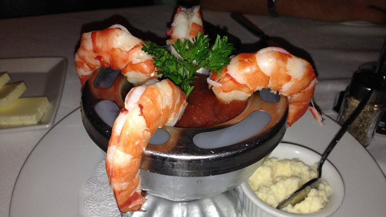 Fresh shrimp cocktail from Mastros