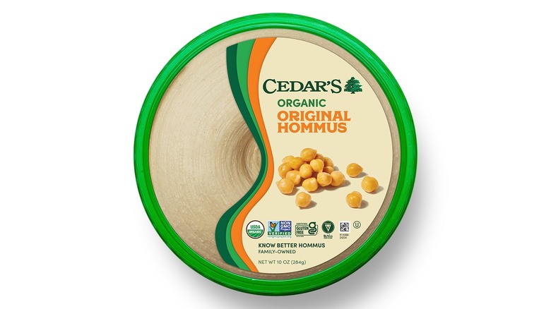 Cedar's hummus package on white background