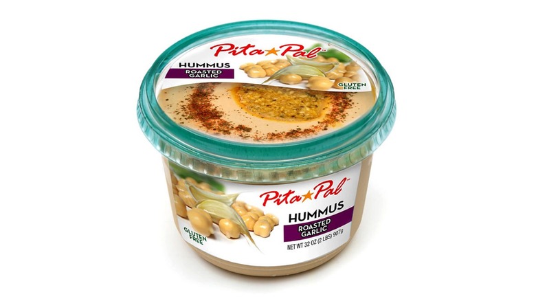 Tub of Pita Pal Roasted Garlic Hummus