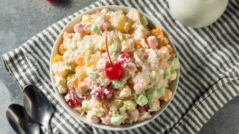 bowl of Ambrosia salad
