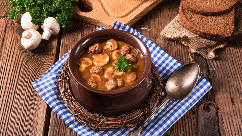 bowl of mock turtle soup