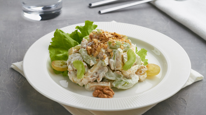 plate of Waldorf salad