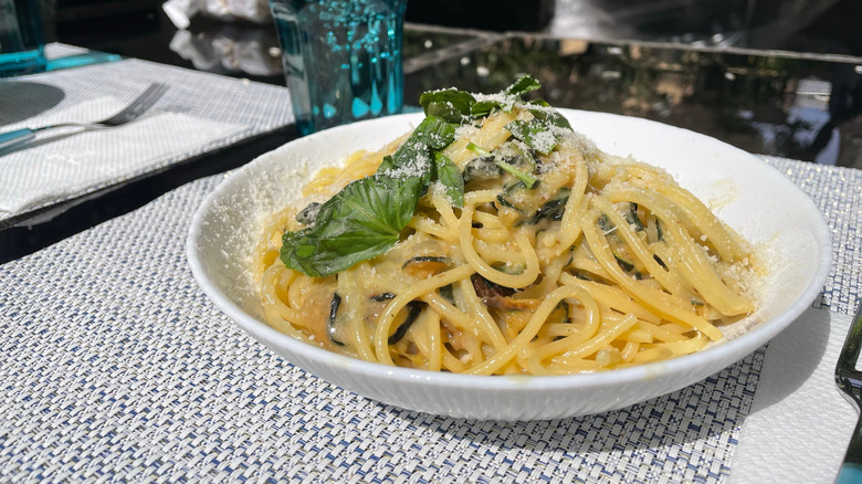 Bowl of spaghetti alla Nerano