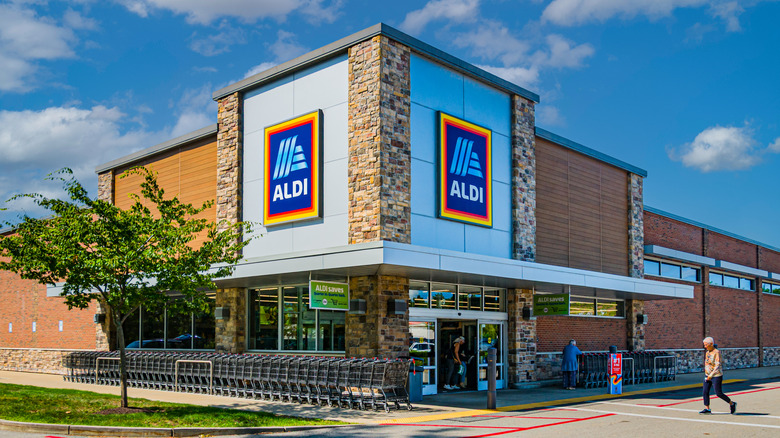 Exterior of an Aldi store