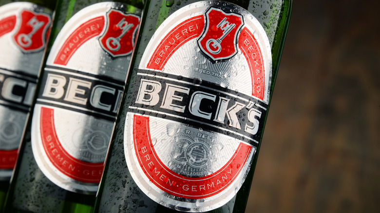Bottles of Beck's beer