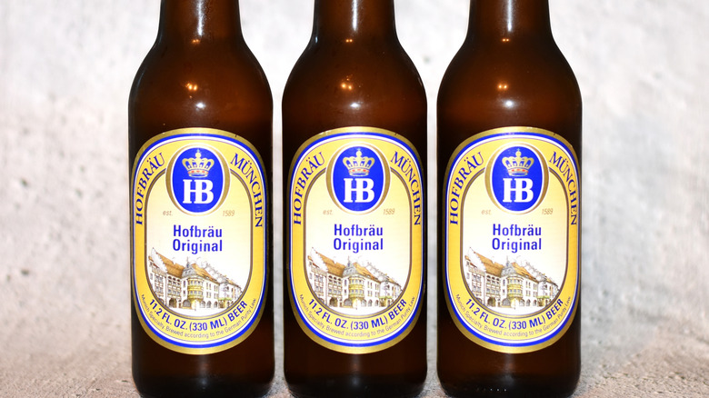 Bottles of Hofbräu Original