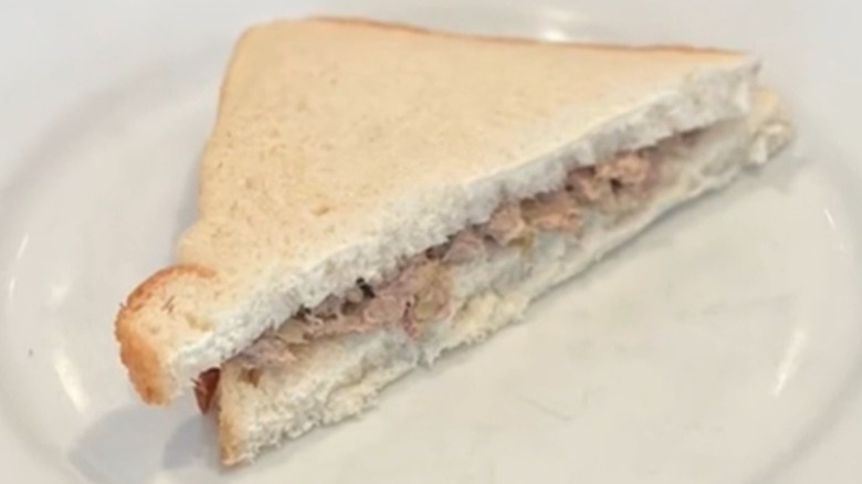anchovy paste sandwich on plate