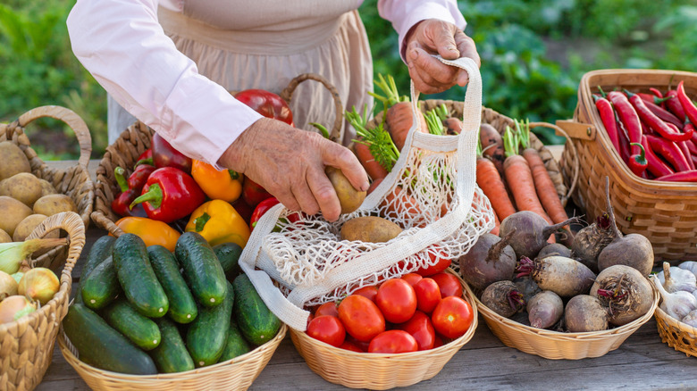 Fresh produce at farmers market