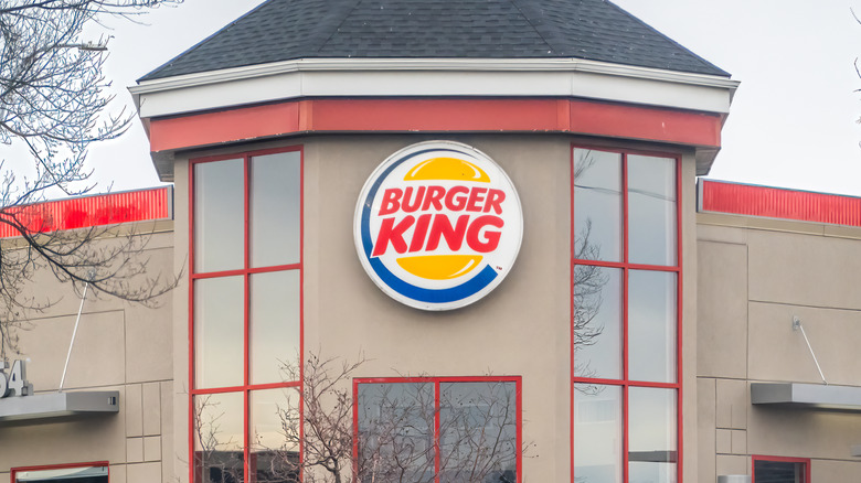 The outside of a Burger King building.