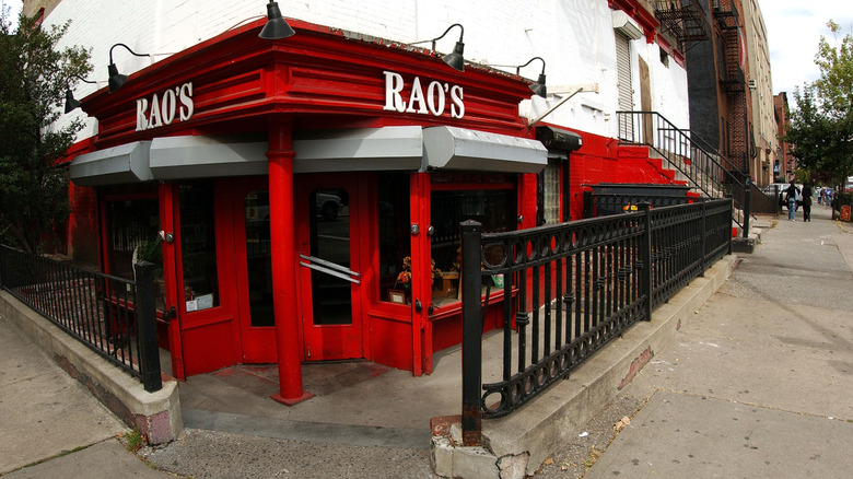 Rao's Restaurant on corner of New York street