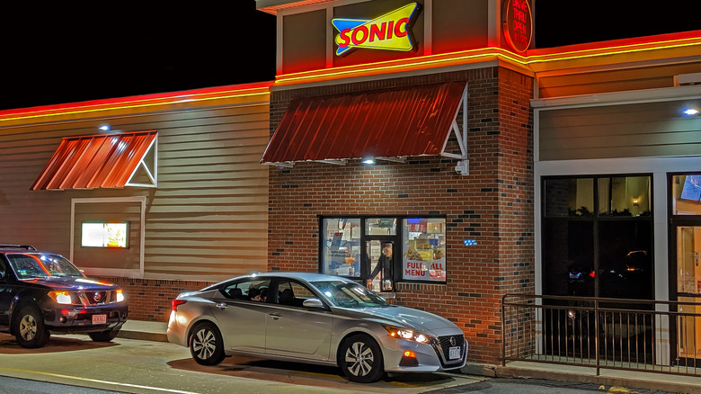 Car at drive-thru at Sonic
