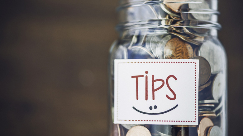A full tip jar