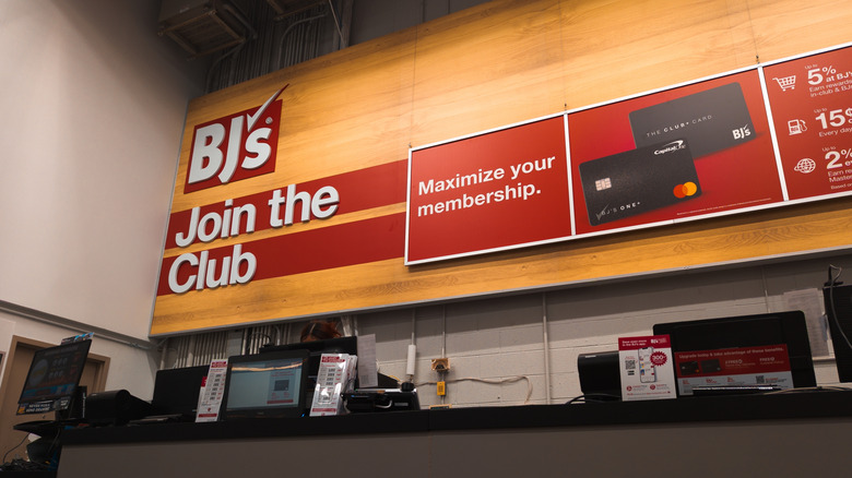 Returns and membership desk at BJ's Wholesale Club