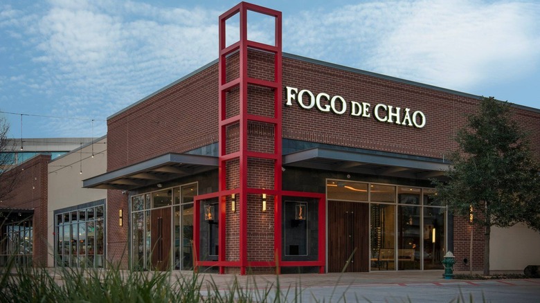Front of a Fogo de Chão restaurant in the Woodlands Texas