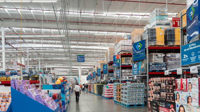 Inside a Sam's Club store