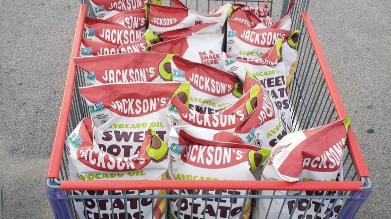 Jackson's chip bags in Costco cart