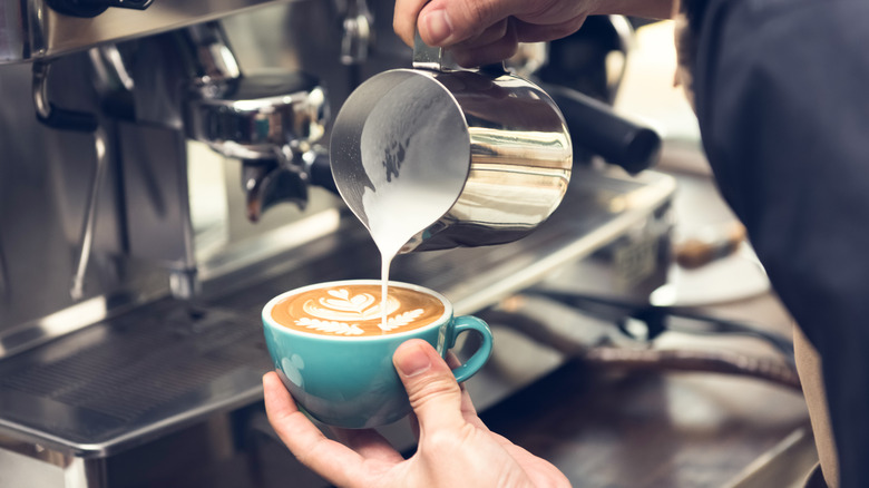 coffee barista making drink