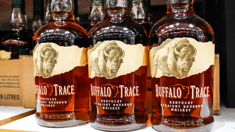 Bottles of Buffalo Trace Kentucky Straight Bourbon