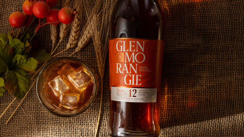 Bottle and glass of Glenmorangie 12 Year