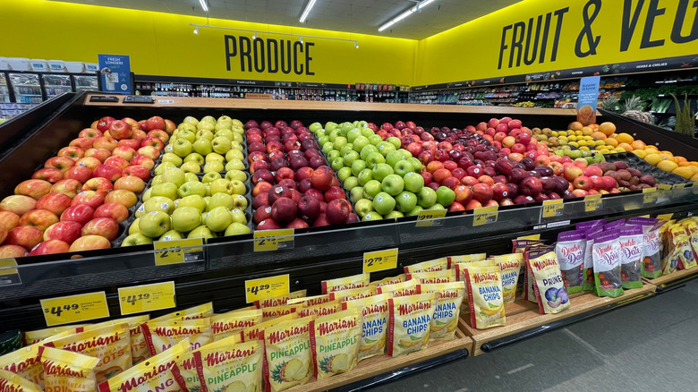 produce section in Harveys Supermarket