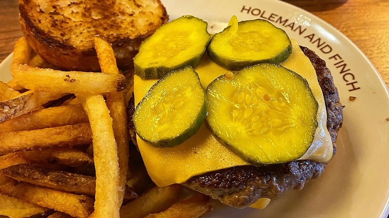 Burger on a H&F plate