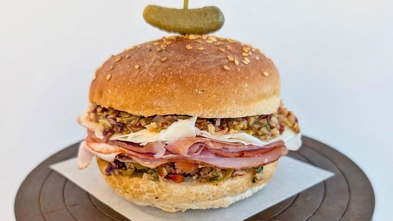 Muffaletta with pickle from Star Provisions