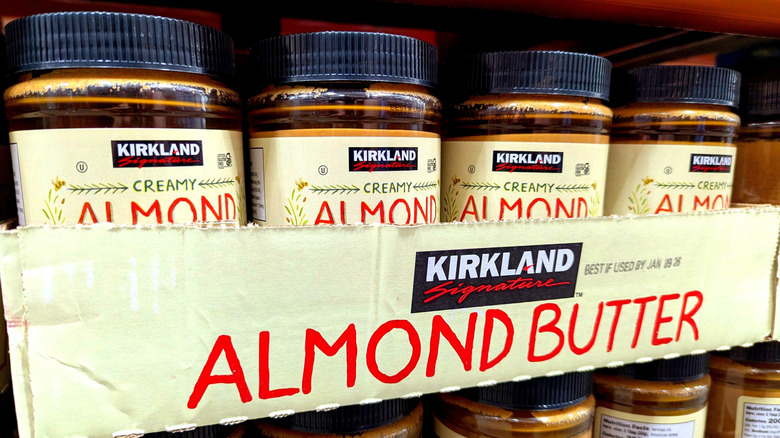 Kirkland Signature almond butter on shelves