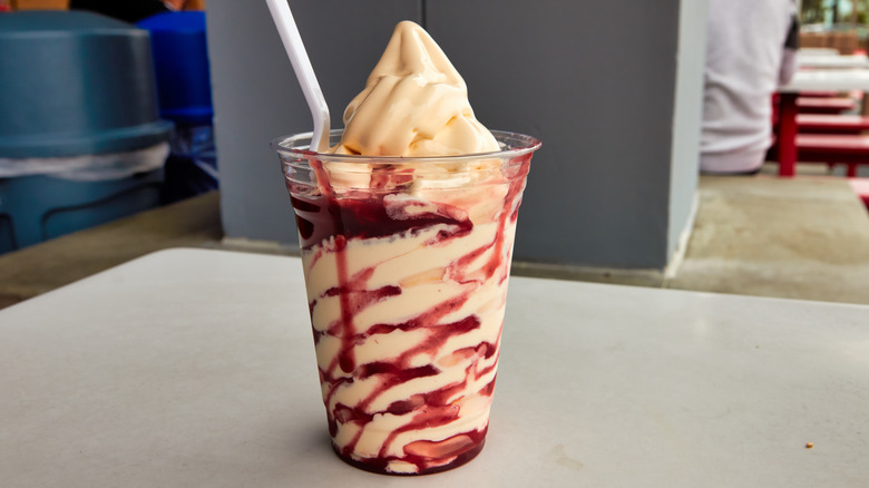 Costco soft serve ice cream sundae