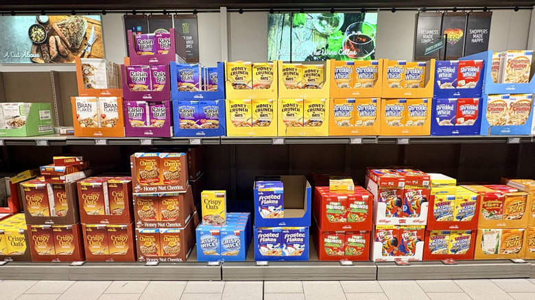 A selection of cereal at Aldi