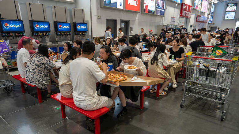 Full tables at Costco food court