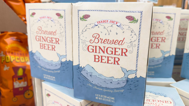Boxes of ginger beer art Trader Joe's