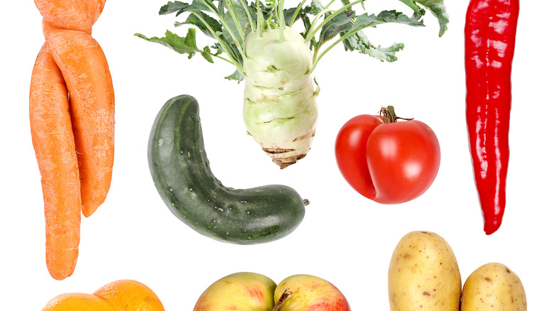 Deformed fruits and vegetables