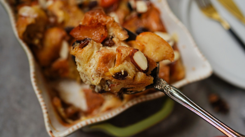 Spoonful of bread pudding