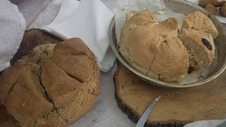 Dense Plakous cakes with tin