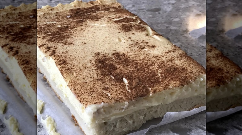 Smearkase cheesecake on parchment paper