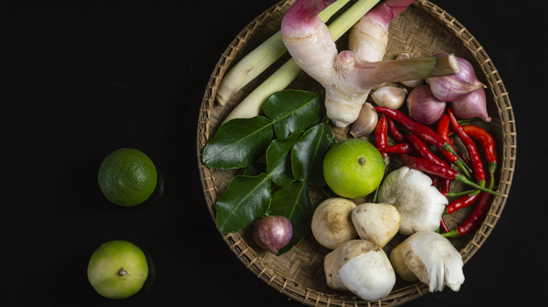 A selection of aromatics in a bowl
