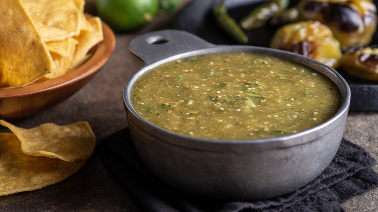 chips and salsa verde