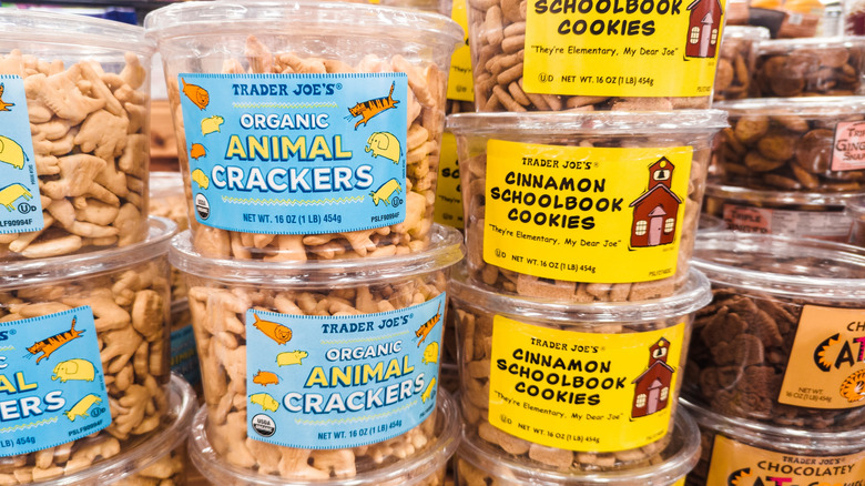 containers of Trader Joes cookies