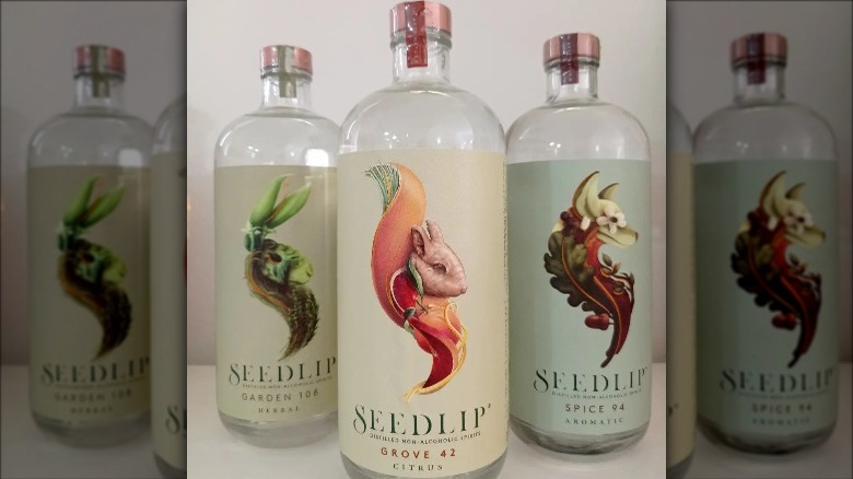   Tres licores de prueba cero Seedlip