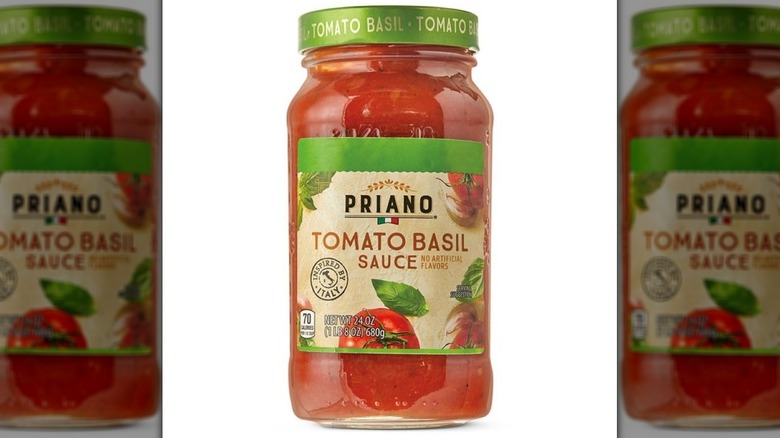Jar of Priano Tomato Basil Pasta Sauce