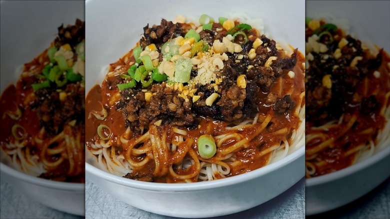 a bowl of Dan Dan noodles