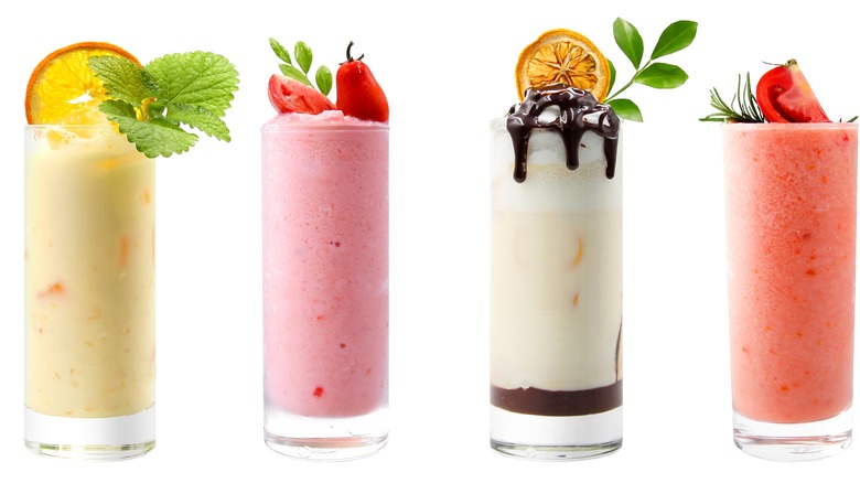 Different flavor smoothies