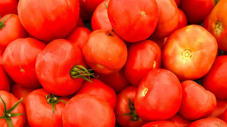 Pile of fresh tomatoes