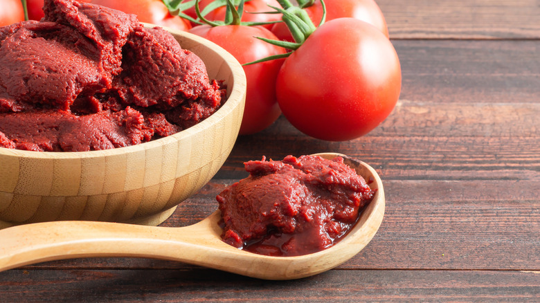 Spoonful of tomato paste