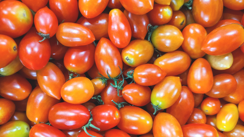 Pile of grape tomatoes